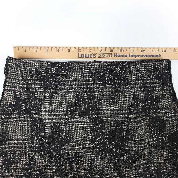NWT Zara Whimsigoth Scalloped Lace Print High Rise Mini Skirt Medium Goth Black - Picture 3 of 11